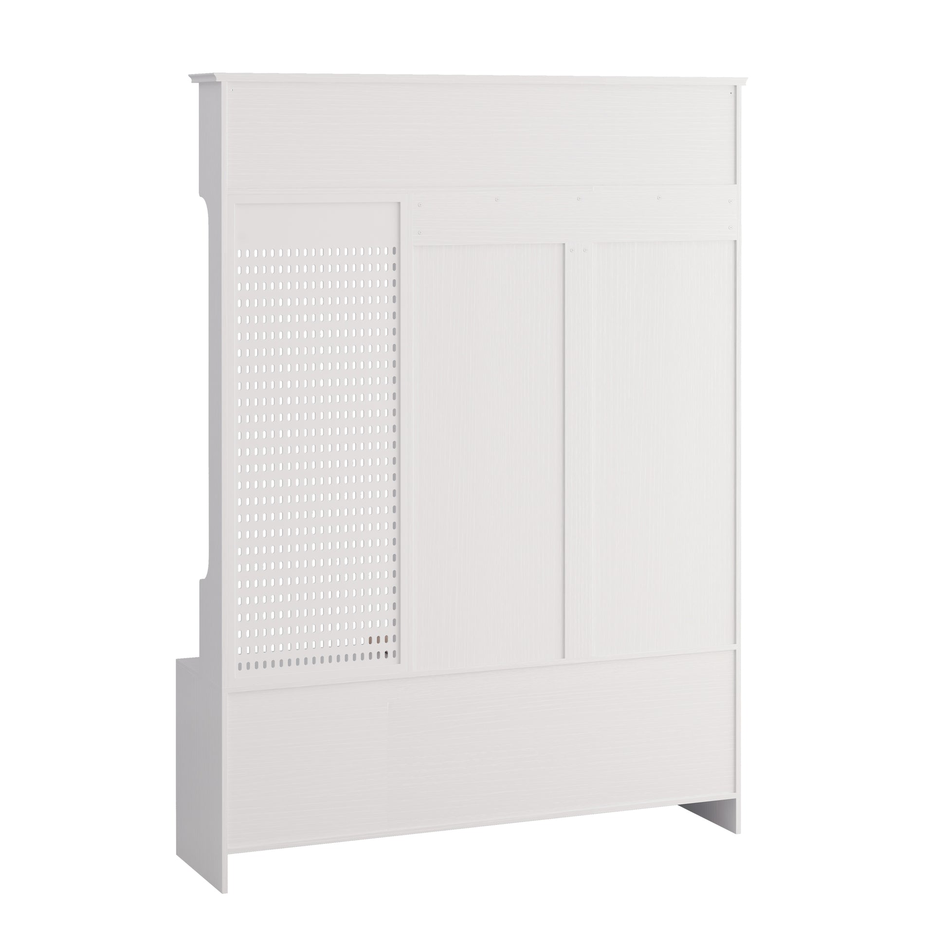 Multi-purpose Hallway Hall Tree with Removable Linen Cushioned Entryway Bench, Coat Rack, Storage-UH Decor-Default-Urbanheer