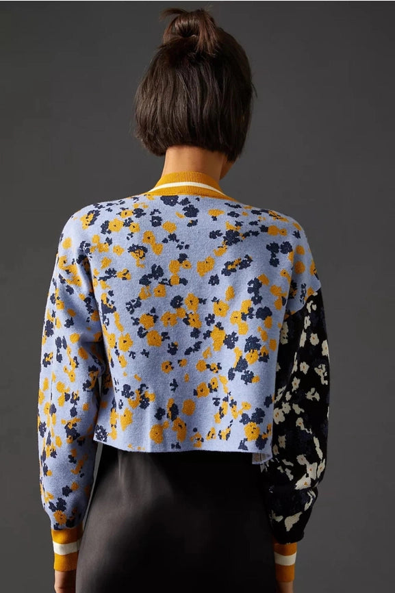 Multitone Floral Cardigan-Cardigan-SAACHI-Blue-Urbanheer