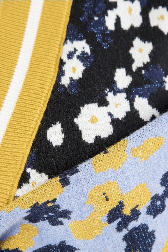 Multitone Floral Cardigan-Cardigan-SAACHI-Blue-Urbanheer