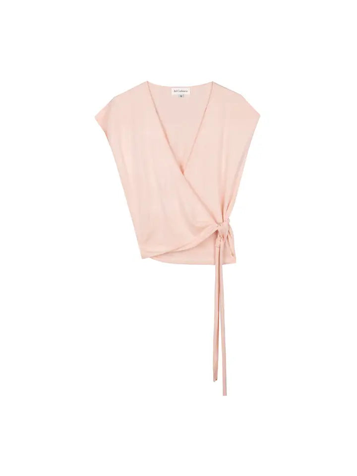 Mykonos Silk and Cashmere Top Light Pink-Top-Bel Cashmere S.C.-S-Light Pink-Urbanheer