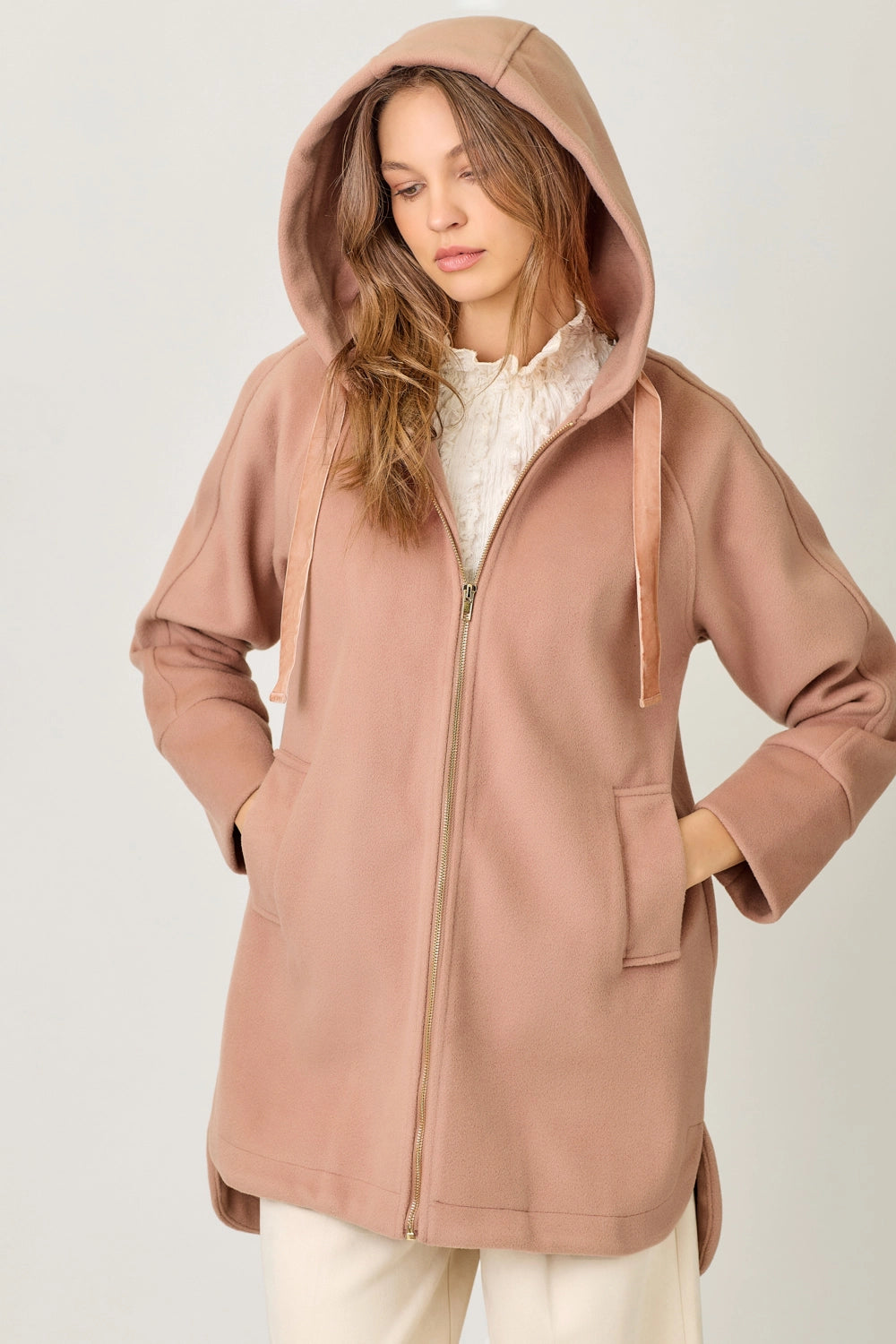 Mystree Hoodie Zip-Up Coat