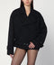 NAMACHEKO Black belted jacket in wool blend