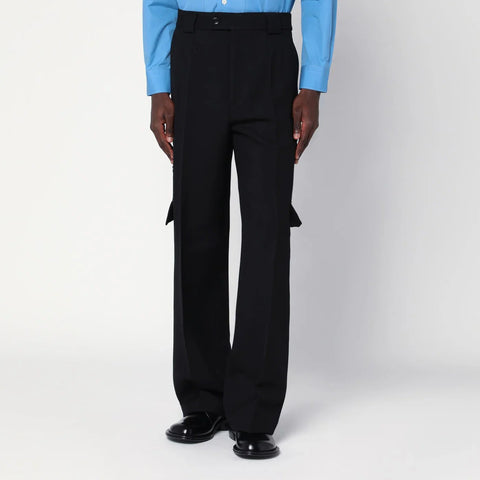 NAMACHEKO Black cargo trousers in cotton