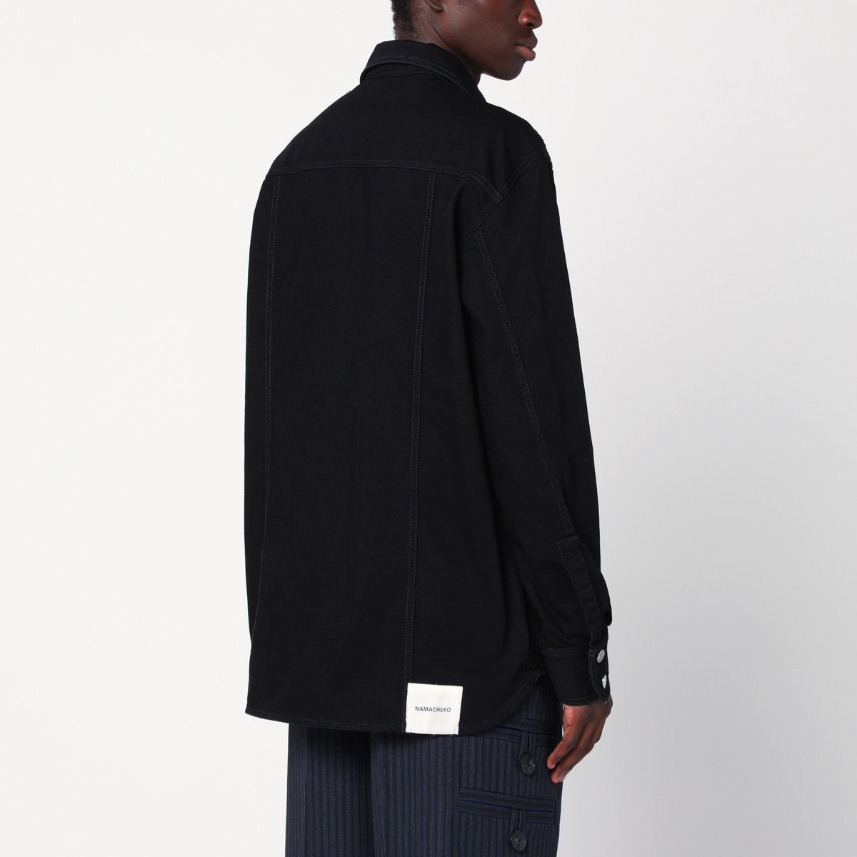NAMACHEKO Black denim shirt jacket