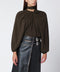 NAMACHEKO Black draped silk top