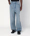 NAMACHEKO Wide jeans in light-washed denim