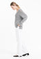 NAMI 23 Pull col V en cachemire avec bande couleur gris/mandarine-col v femme-Studio Cashmere8-L-XL-SC8-00910-gris clair/mandarine-Urbanheer
