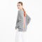 NAMI 23 Pull col V en cachemire avec bande couleur gris/mandarine-col v femme-Studio Cashmere8-L-XL-SC8-00910-gris clair/mandarine-Urbanheer