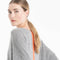 NAMI 23 Pull col V en cachemire avec bande couleur gris/mandarine-col v femme-Studio Cashmere8-L-XL-SC8-00910-gris clair/mandarine-Urbanheer