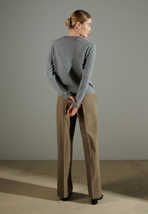 NAMI 4 Pull col rond en cachemire gris clair-col rond femme-Studio Cashmere8-M-SC8-00797-gris clair-Urbanheer