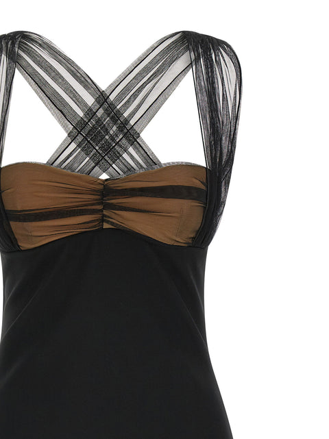 Nensi Dojaka Draped Padded Cup Mini Dress