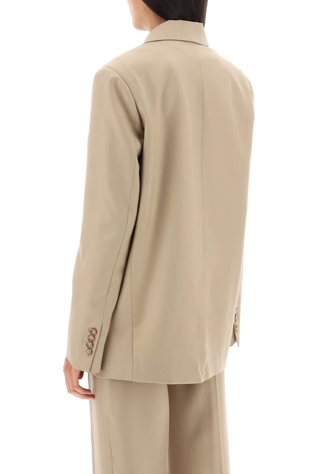 Beige Loulou Studio Donau Double-Breasted Blazer-Loulou Studio-S-Urbanheer