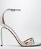 Aquazzura Nuda 85 sandals in silver metallic leather