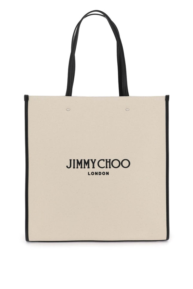 N/S Canvas Tote Bag-women > bags > general > tote bags-Jimmy Choo-os-Bianco-Urbanheer