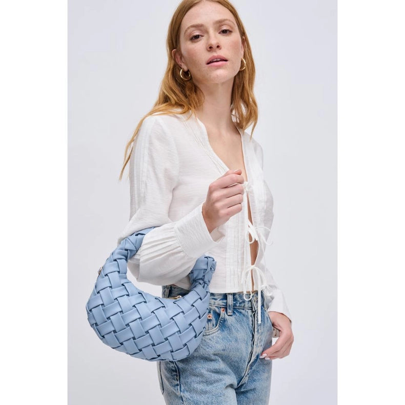 Nadia Woven Crossbody Denim-Crossbody Bag-Urban Expressions-9.9 x 1.5 x 5.3 in (25.1 x 3.8 x 13.3 cm)-Urbanheer