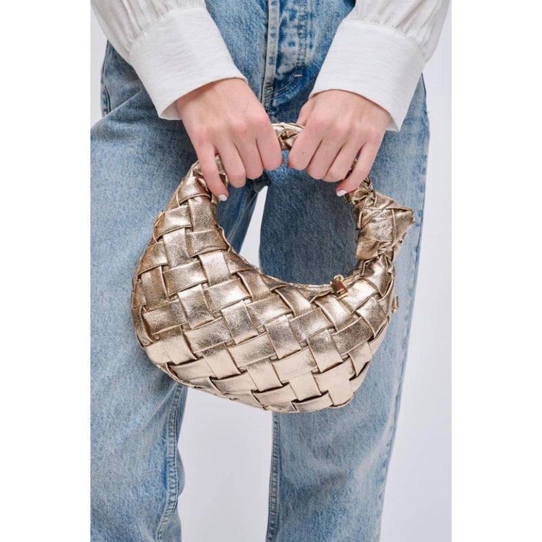 Nadia Woven Crossbody Gold-Crossbody Bag-Urban Expressions-9.9 x 1.5 x 5.3 in (25.1 x 3.8 x 13.3 cm)-Urbanheer