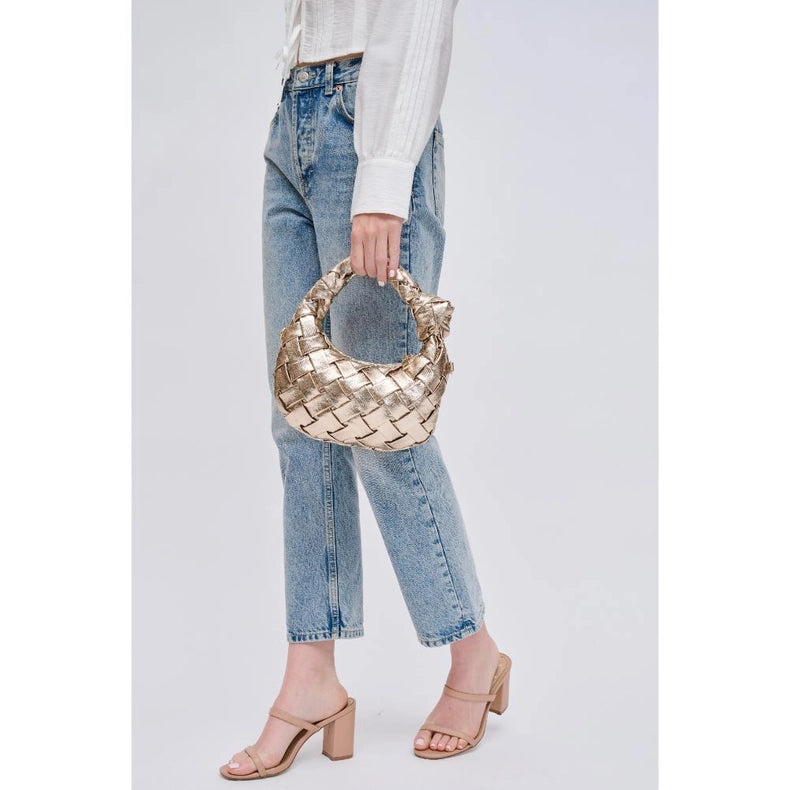 Nadia Woven Crossbody Gold-Crossbody Bag-Urban Expressions-9.9 x 1.5 x 5.3 in (25.1 x 3.8 x 13.3 cm)-Urbanheer