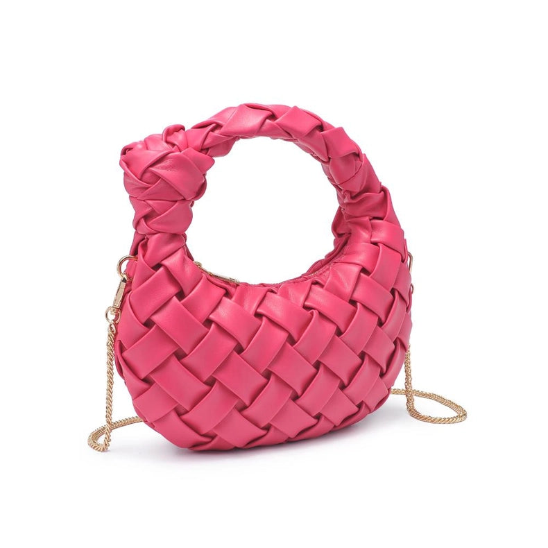 Nadia Woven Crossbody Hot Pink-Crossbody Bag-Urban Expressions-9.9 x 1.5 x 5.3 in (25.1 x 3.8 x 13.3 cm)-Urbanheer