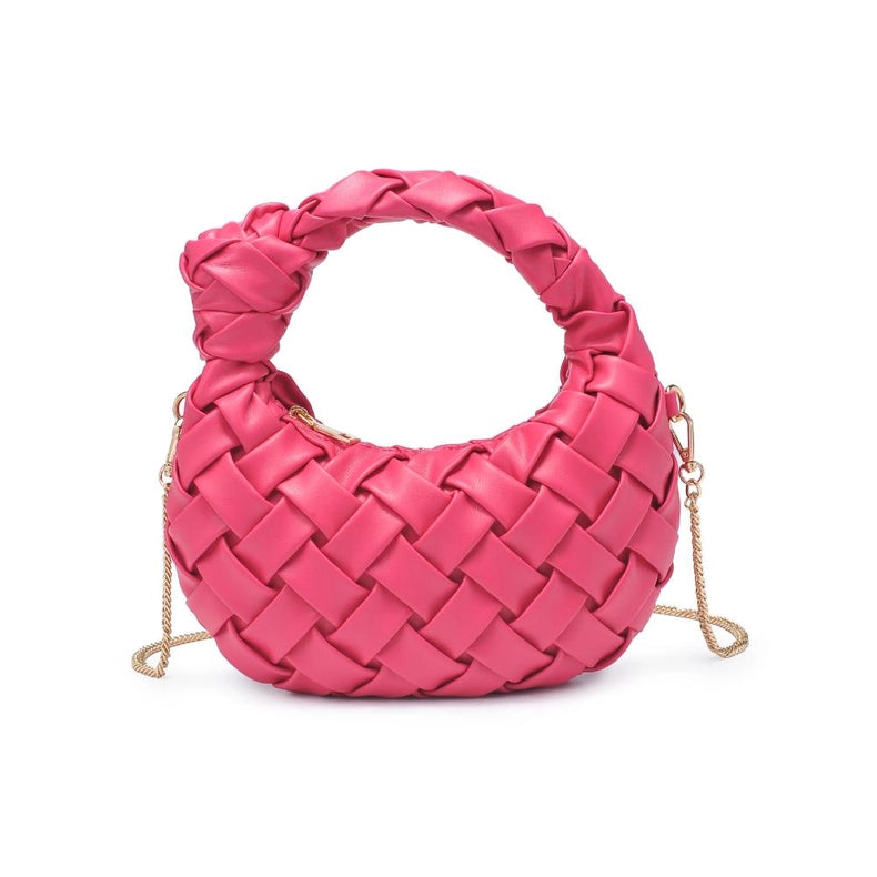Nadia Woven Crossbody Hot Pink-Crossbody Bag-Urban Expressions-9.9 x 1.5 x 5.3 in (25.1 x 3.8 x 13.3 cm)-Urbanheer