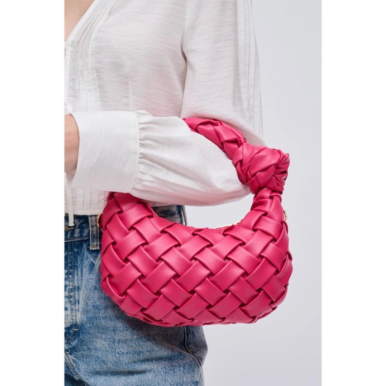 Nadia Woven Crossbody Hot Pink-Crossbody Bag-Urban Expressions-9.9 x 1.5 x 5.3 in (25.1 x 3.8 x 13.3 cm)-Urbanheer