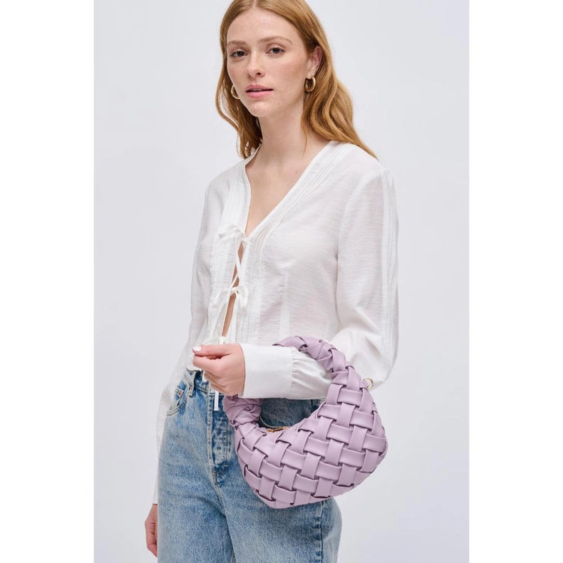 Nadia Woven Crossbody Lilac-Crossbody Bag-Urban Expressions-9.9 x 1.5 x 5.3 in (25.1 x 3.8 x 13.3 cm)-Urbanheer