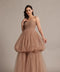 Nala Strapless Maxi Dress in Taupe