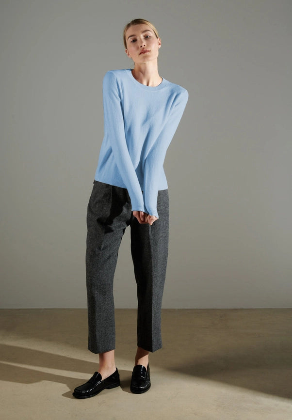 Nami 4 Sky Blue Cashmere Crew Neck Sweater-Sweater-STUDIO CASHMERE8-S-sky blue-Urbanheer