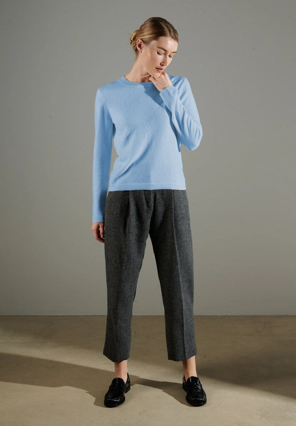 Nami 4 Sky Blue Cashmere Crew Neck Sweater-Sweater-STUDIO CASHMERE8-S-sky blue-Urbanheer