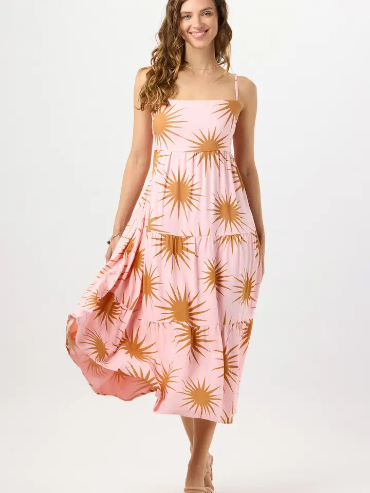Nanette Maxi Dress-Dress-Tiare Hawaii-One Size-Sunny Days Blush Gold-Urbanheer