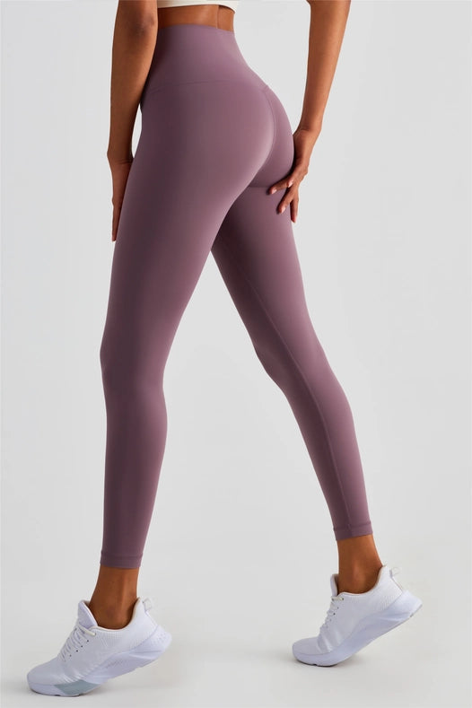 Naomi Cross Over High Waist Leggings Mauve-Leggings-91thelabel-S-Urbanheer