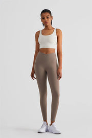 Naomi Cross Over High Waist Leggings Toffee-Leggings-91thelabel-S-Urbanheer