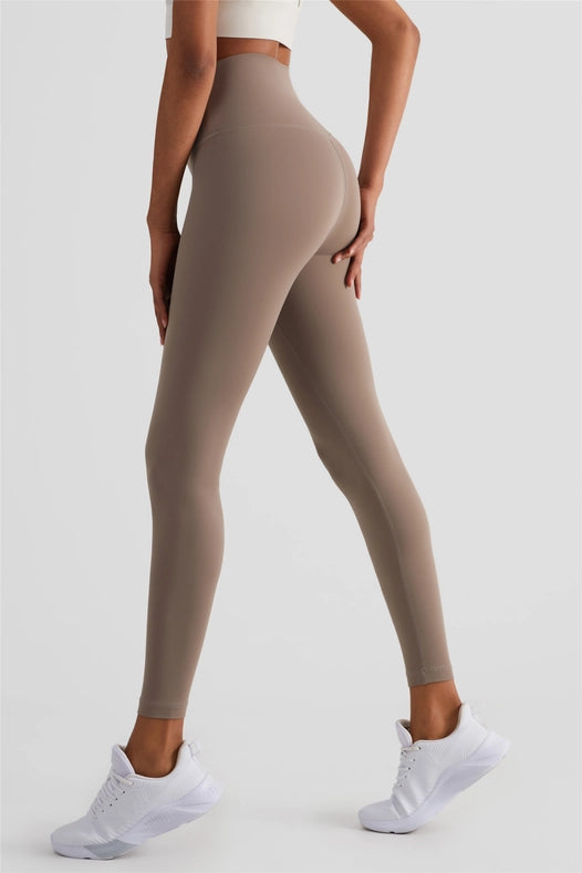 Naomi Cross Over High Waist Leggings Toffee-Leggings-91thelabel-S-Urbanheer