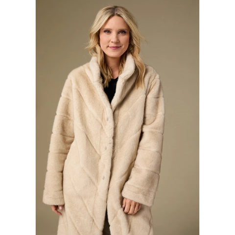 Naomi Faux Fur Coat-Coat-COCO + CARMEN-XS-Tan-Urbanheer
