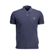 Napapijri Blue Cotton Men Polo Shirt-Napapijri-S-Urbanheer