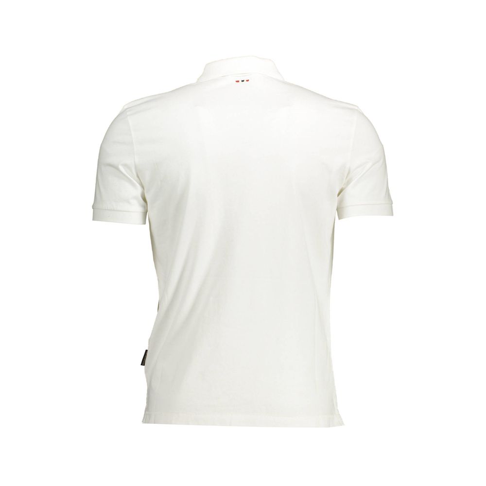 Napapijri White Cotton Men Polo Shirt-Napapijri-S-Urbanheer