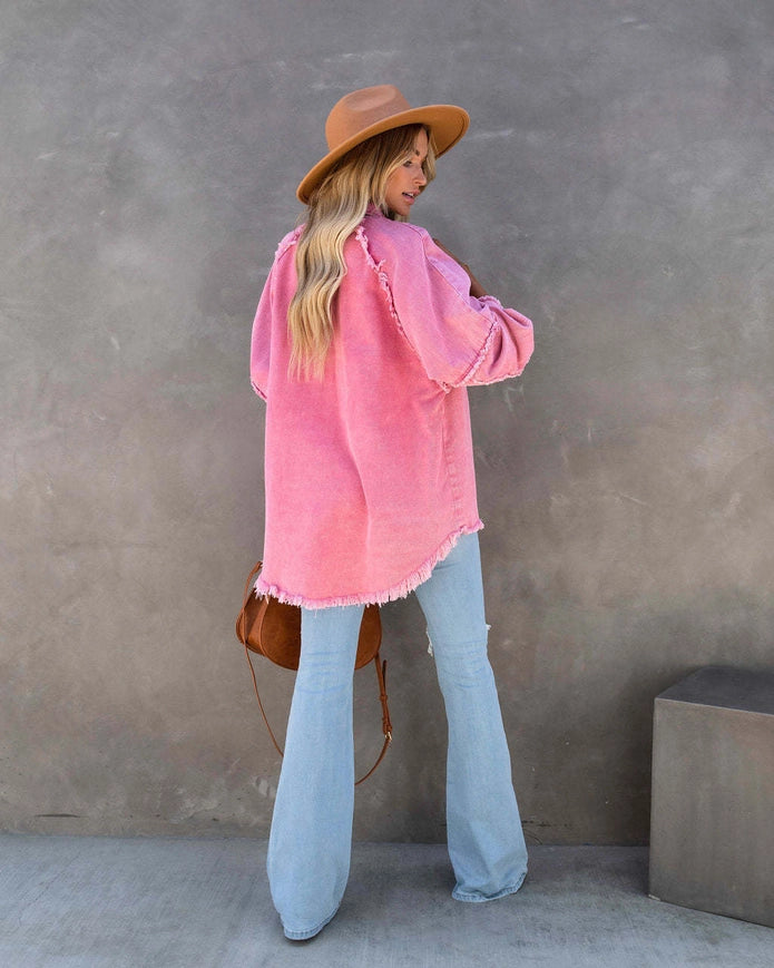 Natalie Denim Jacket-Jacket-Revella The Label-S-Lavender Purple-Urbanheer