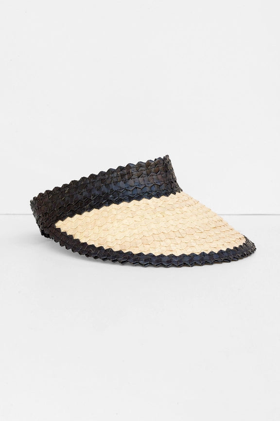 Natural/ Black Straw Visor-Visor-BEFORE ANYONE ELSE-O/S-Natural/ Black-Urbanheer