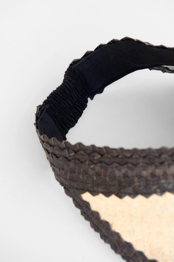 Natural/ Black Straw Visor-Visor-BEFORE ANYONE ELSE-O/S-Natural/ Black-Urbanheer