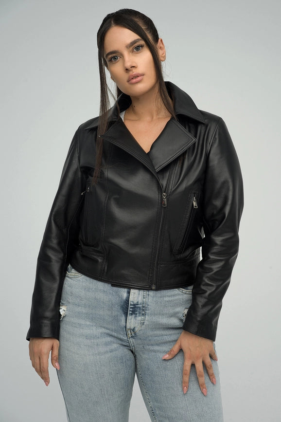 Natural Leather Jacket For Women black-Jacket-A&A Vesa-36-black-Urbanheer