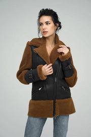 Natural Shearling Coat For Women black-Coat-A&A Vesa-34-black-Urbanheer