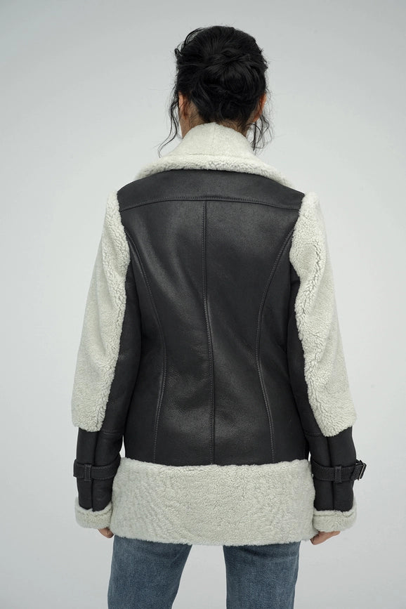 Natural Shearling Coat For Women grey-Coat-A&A Vesa-34-grey-Urbanheer