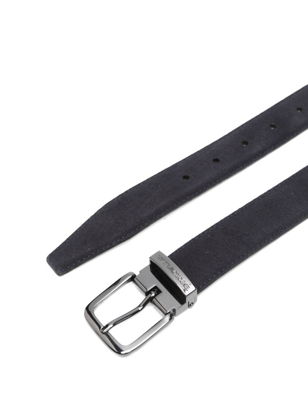 Navy Blue Suede Leather Comfort Belt