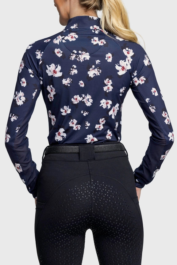 Navy Floral Long Sleeve Sun Shirt-Shirt-Kastel Denmark-XXS-Urbanheer