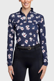 Navy Floral Long Sleeve Sun Shirt-Shirt-Kastel Denmark-XXS-Urbanheer