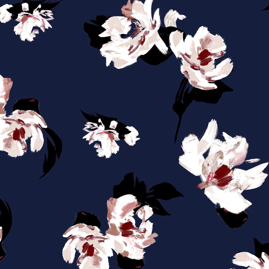 Navy Floral Raglan Long Sleeve Sun Shirt-Shirt-Kastel Denmark-XXS-Urbanheer