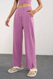 Nessa Loose Fit Yoga Active Pants Velvet Berry-Pants-91thelabel-S-Urbanheer