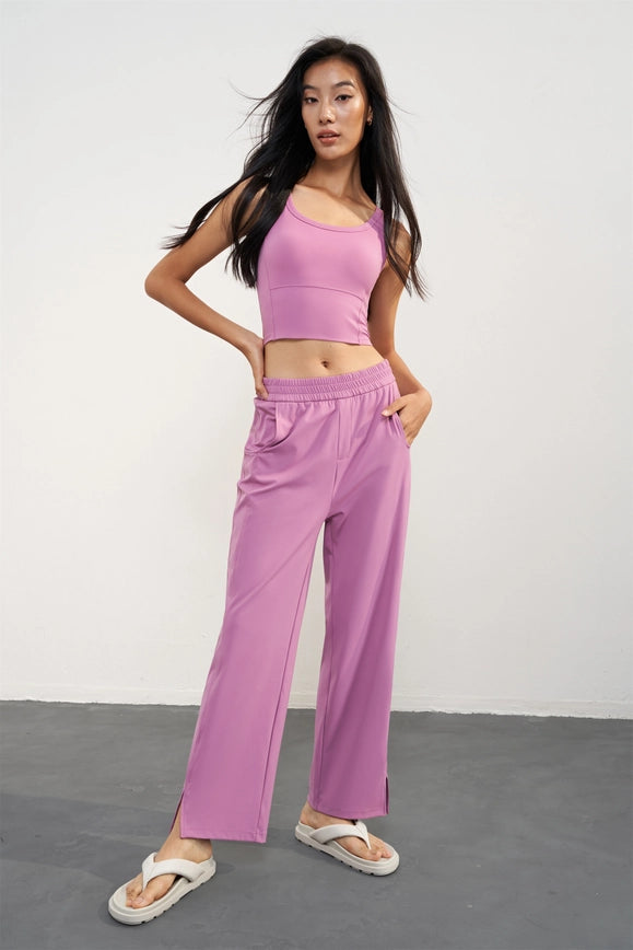 Nessa Loose Fit Yoga Active Pants Velvet Berry-Pants-91thelabel-S-Urbanheer