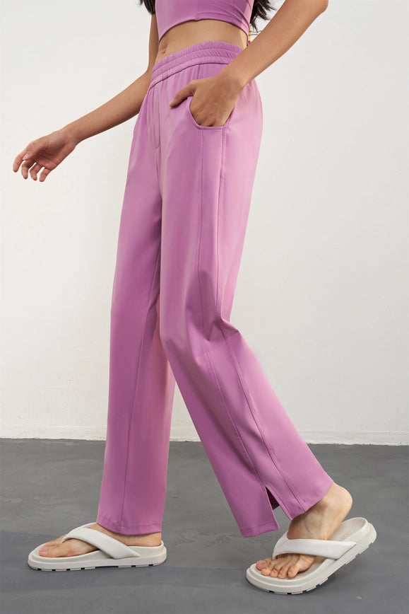 Nessa Loose Fit Yoga Active Pants Velvet Berry-Pants-91thelabel-S-Urbanheer