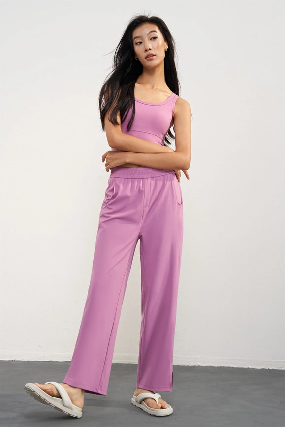 Nessa Loose Fit Yoga Active Pants Velvet Berry-Pants-91thelabel-S-Urbanheer