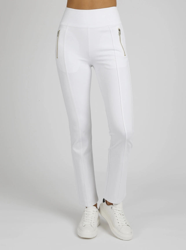 New Kendal Straight Leg Pant Gold Trims-Pant-Blanc Noir-XS-Optic White-Urbanheer